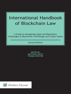 cover image of International Handbook of Blockchain Law